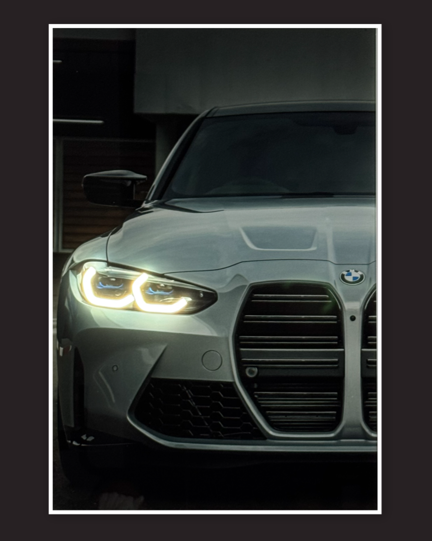 BMW M4 - LED Neon poster