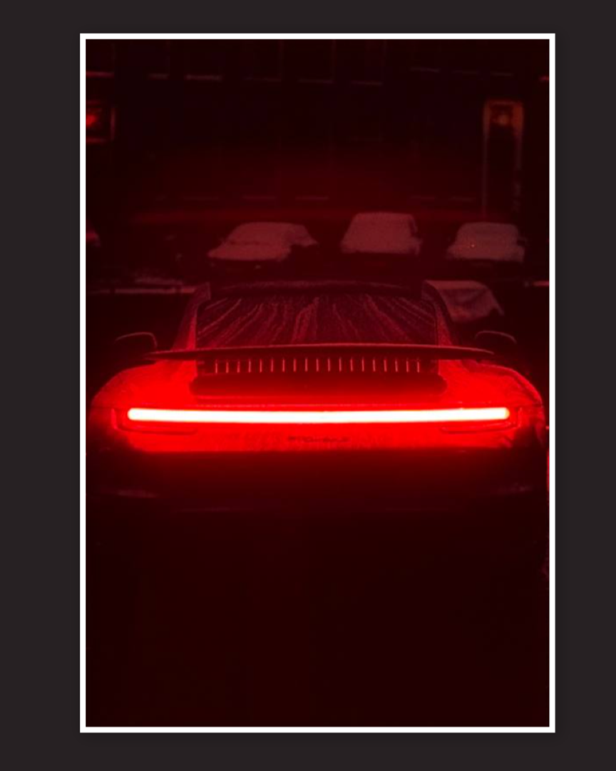PORSCHE 911 - LED Neon poster